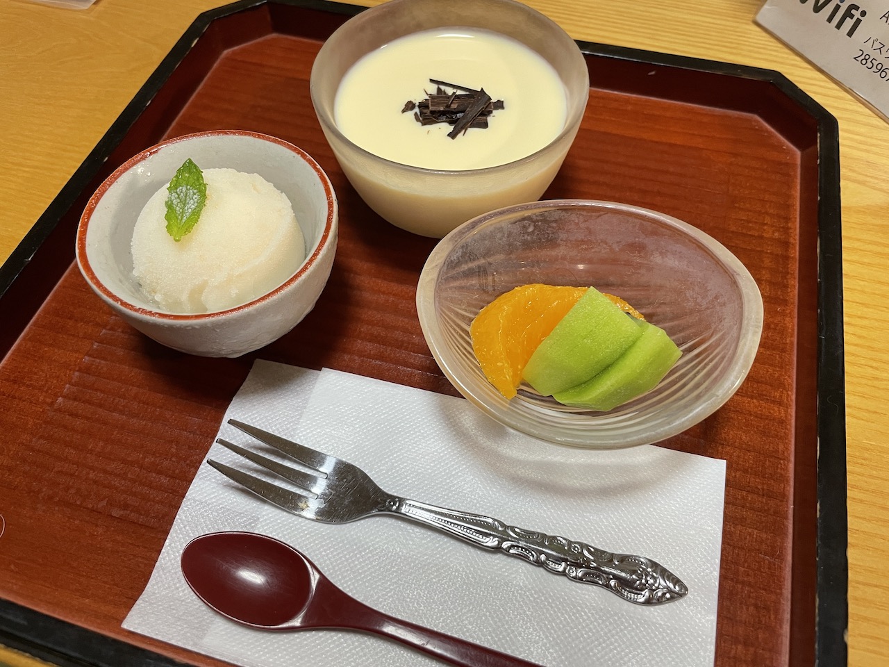 「屋島の宿桃太郎」の夜ご飯デザートの画像